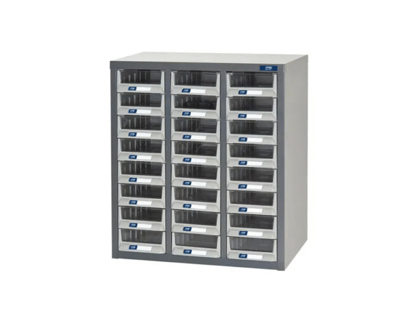 ITM PARTS CABINET, METAL, A5 24 DRAWER, 586W X 290D X 640H