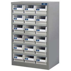 ITM PARTS CABINET, METAL HD 18 DRAWERS 550W x 400D x 880H