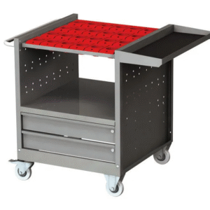 ITM CNC TOOL CART WITH 2 LOCKABLE DRAWERS, 28 X BT-40 TOOL HOLDERS