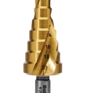 HOLEMAKER STEP DRILL SPIRAL FLUTE, 9 STEPS, 3MM STEP LENGTH, 4-20MM