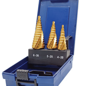 HOLEMAKER SPIRAL FLUTE STEP DRILL SET, 3 PIECE, 4-20MM / 5-25MM / 6-30MM