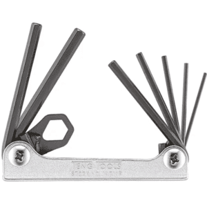TENG FOLDING AF HEX KEY SET, 7PCE, 1/6"-7/32"