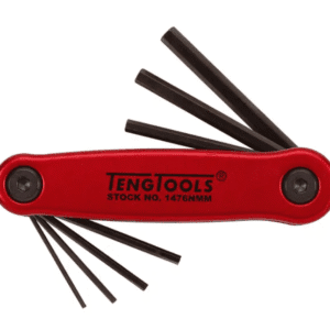 TENG FOLDING METRIC HEX KEY SET, 7PCE, 1.5MM-6MM