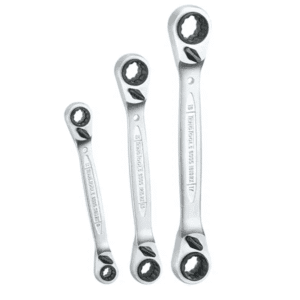 TENG MULTI DRIVE RATCHET RING SPANNER SET, 3PCE
