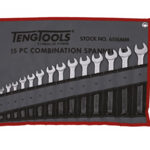 TENG COMBINATION SPANNER SET W/WALLET, METRIC, 15PCE, 5.5MM-19MM