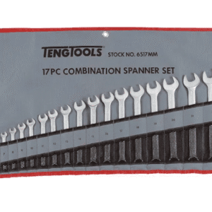 TENG COMBINATION SPANNER SET W/WALLET, METRIC, 17PCE, 6MM-22MM