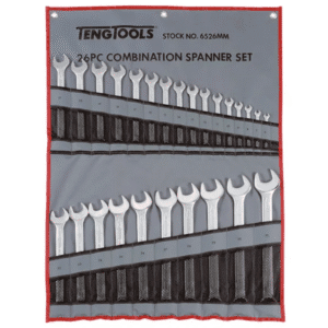 TENG COMBINATION SPANNER SET W/WALLET, METRIC, 26PCE, 6-32MM