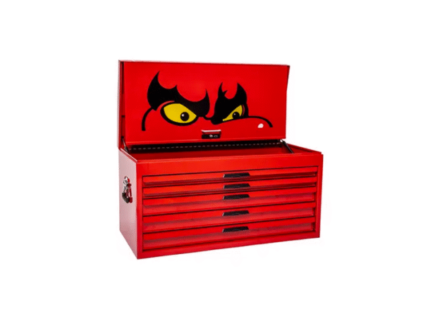 TENG 37" PRO TOP BOX, 5 DRAWERS, RED