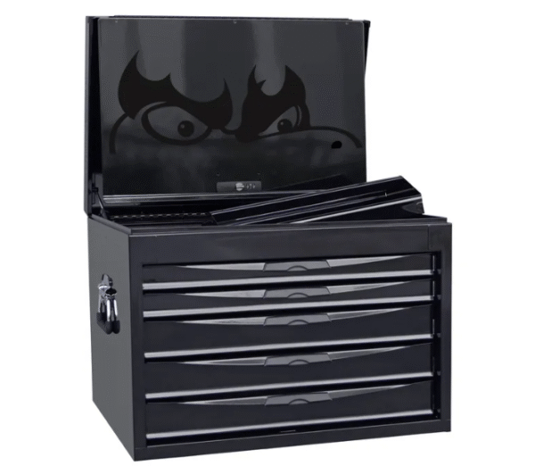 TENG 26" PRO FULL DEPTH TOP BOX, 5 DRAWERS, BLACK