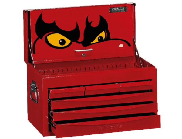 TENG 26" STD TOP BOX, 6 DRAWERS, RED