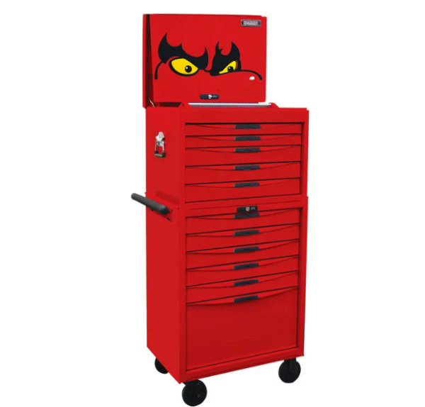 TENG 278PCE 26" 11 DRAWER STACK TOOL KIT, METRIC & IMPERIAL, PS TRAYS, RED