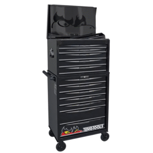 TENG 338PCE 26" 12 DRAWER STACK TOOL KIT, METRIC & IMPERIAL, EVA TRAYS, BLACK