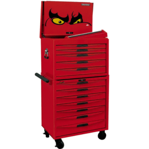 TENG 493PCE 26" 12 DRAWER STACK TOOL KIT, METRIC & IMPERIAL, EVA TRAYS, RED
