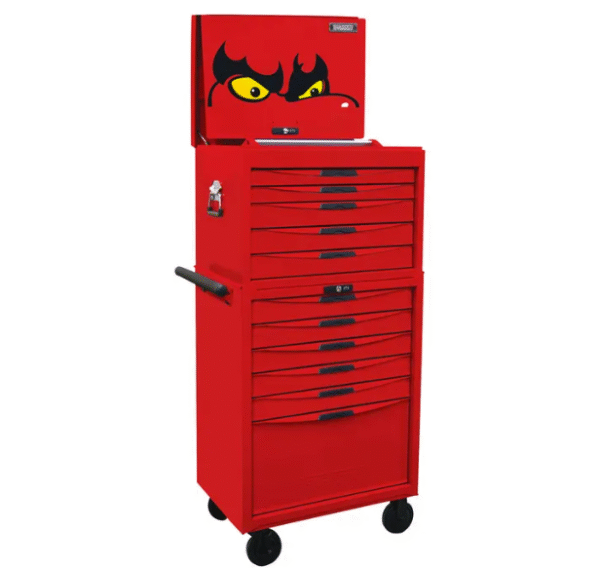 TENG 800PCE  26" 11 DRAWER STACK TOOL KIT, METRIC & IMPERIAL, PS TRAYS, RED