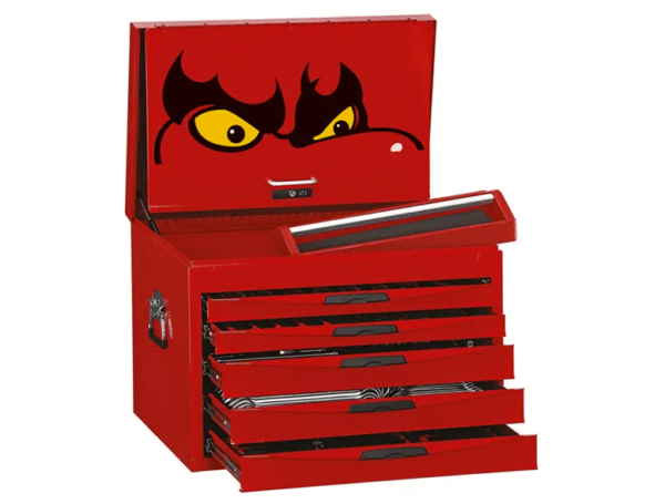 TENG 277PCE 26" 5 DRAWER CHEST TOOL KIT, METRIC, EVA TRAYS, RED