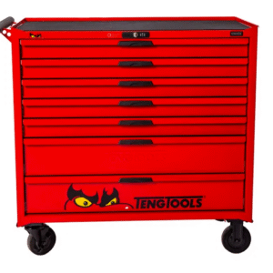TENG 37" PRO ROLL CABINET, 7 DRAWERS, RED