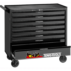 TENG 37" PRO ROLL CABINET, 8 DRAWERS, BLACK