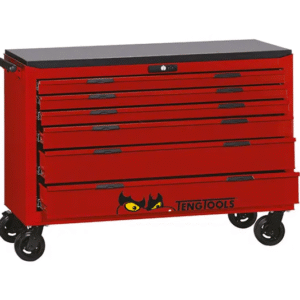 TENG 53" PRO ROLL CABINET, 6 DRAWERS, RED