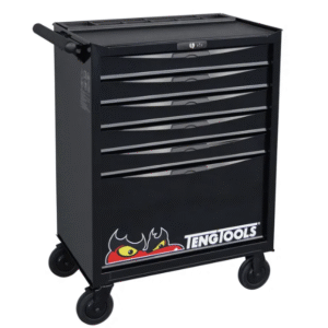 TENG 26" PRO ROLL CABINET, 6 DRAWERS, RED