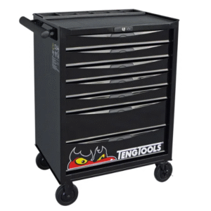TENG 26" PRO ROLL CABINET, 7 DRAWERS, BLACK