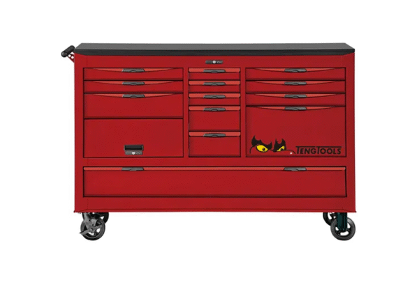 TENG 67" PRO BEAST ROLL CABINET, 13 DRAWERS, RED