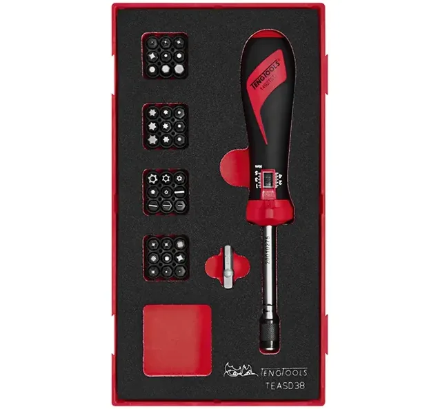 TENG 38PCE 1/4" DR. TORQUE SCREWDRIVER SET 1-5NM EVA-TEA-TRA