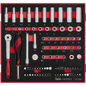 TENG 89PCE 1/4" DR. SOCKET & ACC SET 4-13MM - TED-TRAY