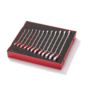TENG 12PCE REV. RATCHET MM COMBINATION SPANNER SET - TED-TRAY