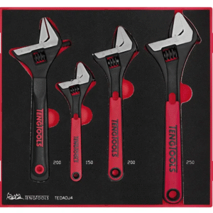 TENG 4PCE ADJUSTABLE WRENCH SET - TED-TRAY