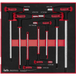 TENG 7PCE T-HANDLE HEX SET 2.5-8MM - TED-TRAY