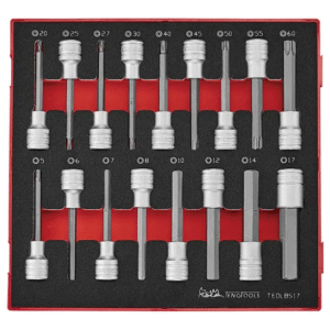 TENG 17PCE 1/2" LONG HEX & TX BIT SOCKET SET EVA2