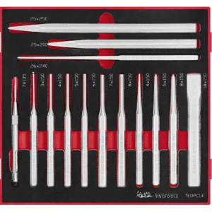 TENG 14PCE P PUNCH & CHISEL SET - TED-TRAY