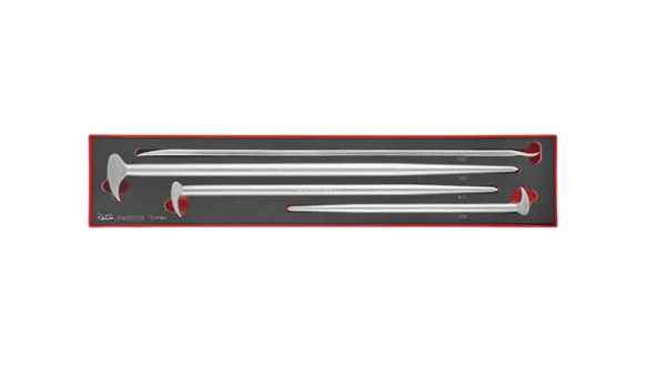 TENG 4PCE ROLL/HEEL BAR SET W/TYRE LEVER - TEX-TRAY