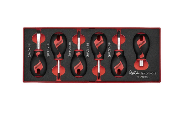 TENG 6PCE STUBBY SCREWDRIVER SET