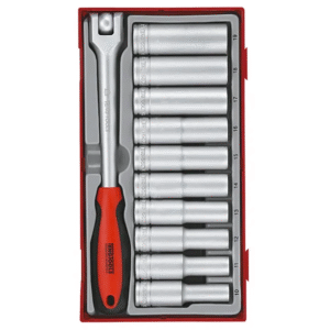 TENG 11PCE 1/2" DR. DEEP SOCKET SET 10-19MM - TC-TRAY