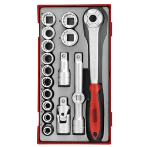 TENG 17PCE 1/2" DR. SOCKET & ACC SET 10-24MM - TC-TRAY