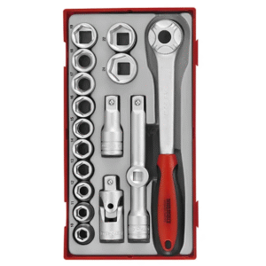 TENG 17PCE 1/2" DR. SOCKET & ACC SET 10-24MM - TC-TRAY