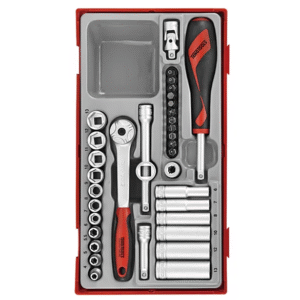 TENG 35PCE 1/4" DR. SOCKET & ACC SET 4-13MM - TC-TRAY