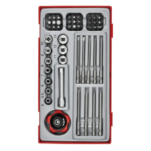 TENG 48PCE 1/4" DR. SOCKET & BITS SET - TC-TRAY