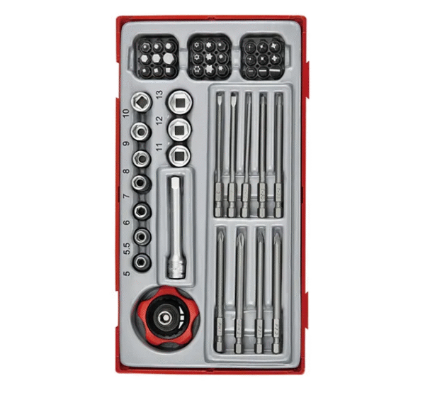 TENG 48PCE 1/4" DR. SOCKET & BITS SET - TC-TRAY