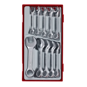 TENG 10PCE STUBBY COMBINATION SPANNER SET 10-19MM - TC-TRAY