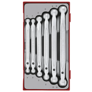 TENG 6PCE DBL FLEX-HEAD SPANNER SET 8-19MM - TC-TRAY