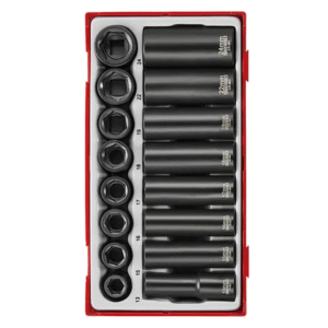 TENG 16PCE 1/2" DR. MM REG/DEEP IMP SOCKET SET - TC-TRAY