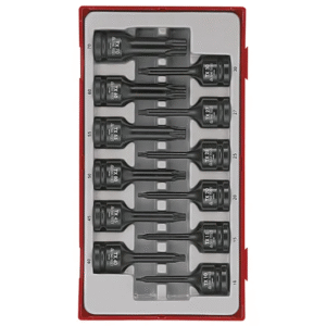 TENG 12PCE 1/2" DR. TX SOCKET SET TX10-70 - TC-TRAY