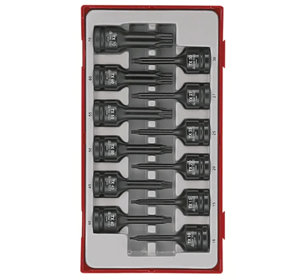 TENG 12PCE 1/2" DR. TX SOCKET SET TX10-70 - TC-TRAY