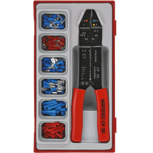 TENG 121PCE CRIMPING SET W/ TERMINALS - TC-TRAY