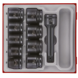 TENG 16PCE 3/4" DR. IMP SOCKET SET - TTD-TRAY 19MM-38MM