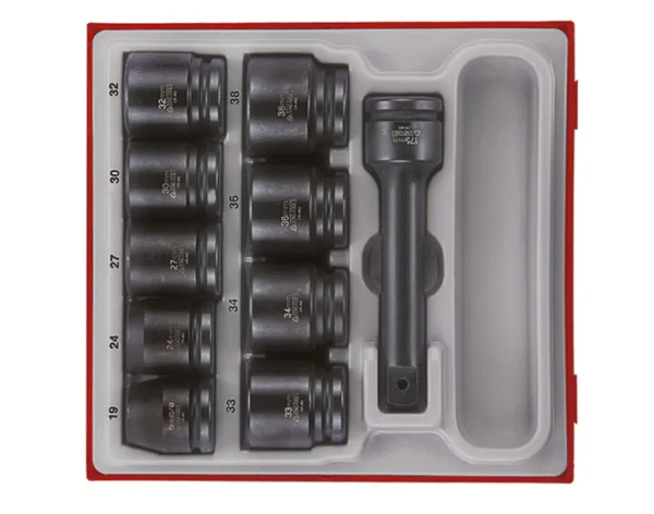 TENG 16PCE 3/4" DR. IMP SOCKET SET - TTD-TRAY 19MM-38MM