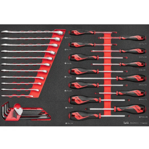 TENG 33PCE SCREWDRIVER-SPANNER & HEX KEY SET (EVA)