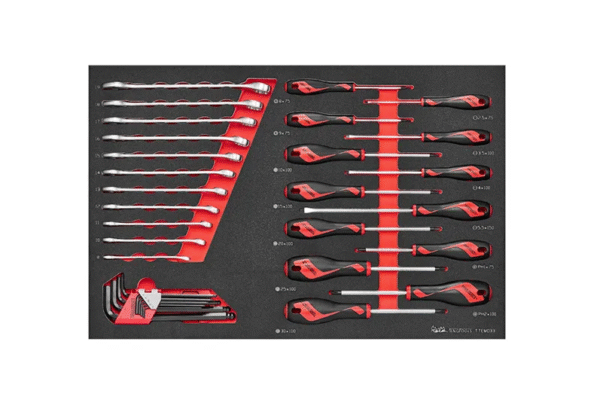 TENG 33PCE SCREWDRIVER-SPANNER & HEX KEY SET (EVA)